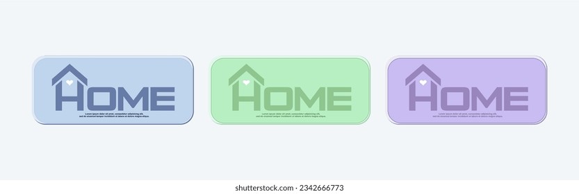 House with heart, love home symbol. Hospital. Happy family. Vector. UI icon. 