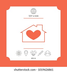 House with heart symbol
