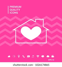 House with heart symbol