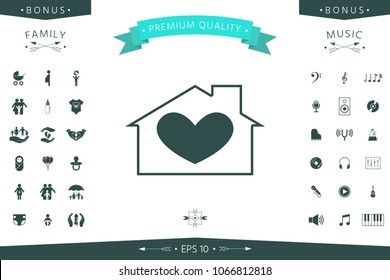 House with heart symbol