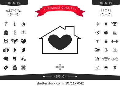 House with heart symbol