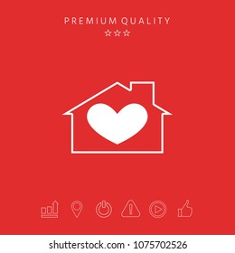 House with heart symbol