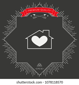 House with heart symbol