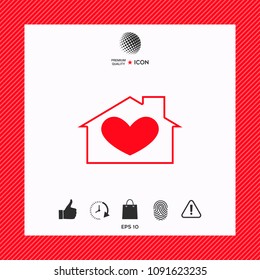 House with heart symbol