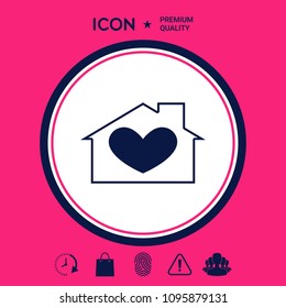 House with heart symbol