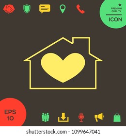 House with heart symbol