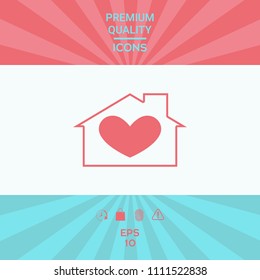 House with heart symbol
