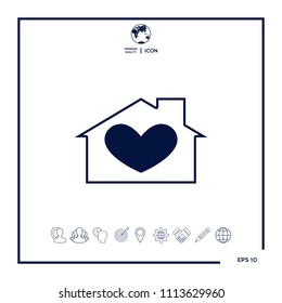 House with heart symbol