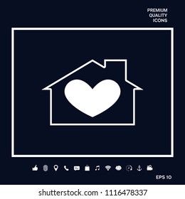 House with heart symbol
