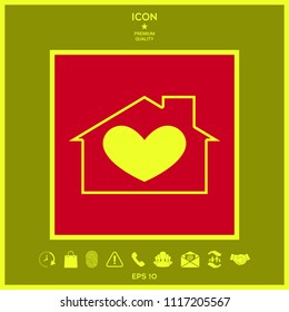 House with heart symbol