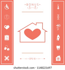 House with heart symbol