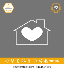 House with heart symbol
