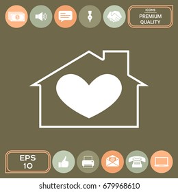 House with heart symbol