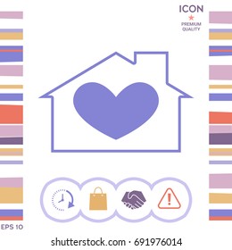 House with heart symbol