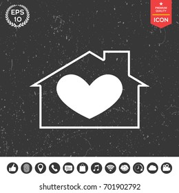 House with heart symbol