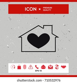 House with heart symbol