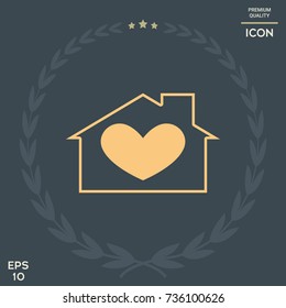 House with heart symbol