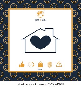 House with heart symbol