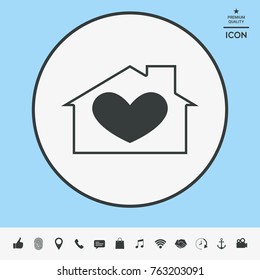 House with heart symbol