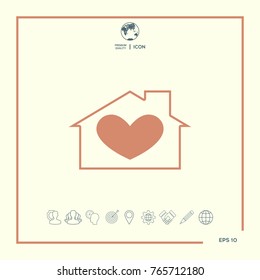 House with heart symbol