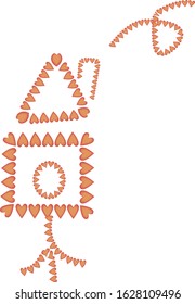 The house of hearts.Vector illustration for your business.
