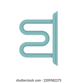 House heated towel rail icon. Flat illustration of House heated towel rail vector icon isolated on white background