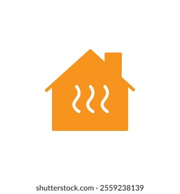 House heating icon Outline vector for web ui