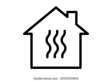 House heating icon simple design