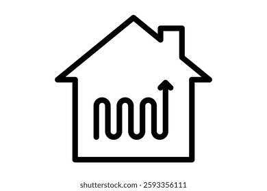 House heating icon simple design