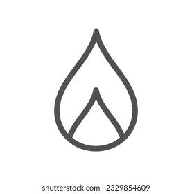House heating related icon outline and linear vector.