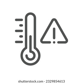 House heating related icon outline and linear vector.