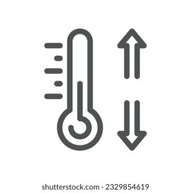 House heating related icon outline and linear vector.