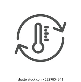 House heating related icon outline and linear vector.