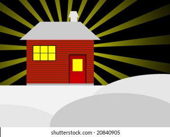 house in high mountain