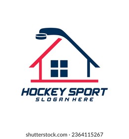 House Hockey sport logo design template. Modern vector illustration. Badge design.