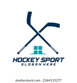 House Hockey sport logo design template. Modern vector illustration. Badge design.