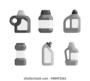 House hold bottle template and container bottle pack design bottle template