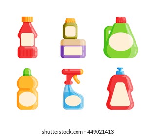 House hold bottle template and container bottle pack design bottle template