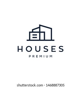 house / home architect mortgage logo vector icon illustration line outline monoline design