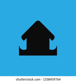 house home arrow icon vector