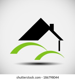 House, home, building, property, estate icon. Vector illustration. 
