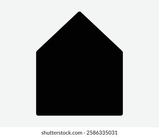 House Home Building Shape Outline Cutout Structure Dwelling Hut Homepage Page Black White Icon Sign Symbol Graphic Illustration Vector