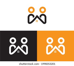 house and  Home care logo template