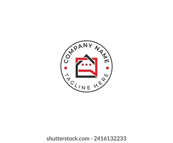 House Home Chat Logo Design