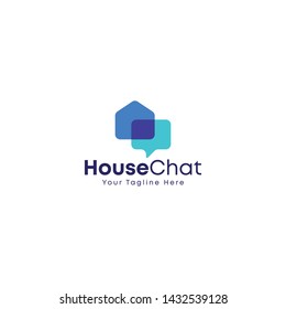 House Home Chat Logo Vector Logos Icon Design