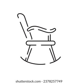 House or home decoration line icon. Sofa, linear style sign for mobile concept and web design. Symbol, logo illustration. Vector graphics