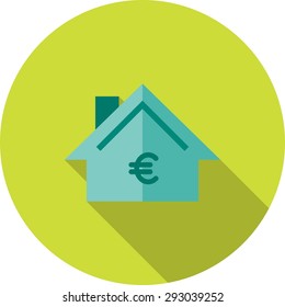 House, home, estate icon vector image. Can also be used for real estate, property, land and buildings. Suitable for mobile apps, web apps and print media.