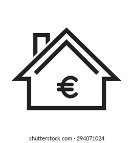 House, home, estate icon vector image. Can also be used for real estate, property, land and buildings. Suitable for mobile apps, web apps and print media.