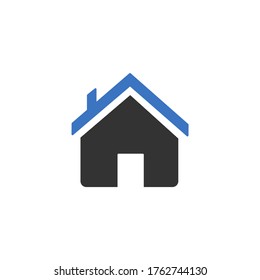 House or home flat icon isolated on white background.
