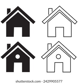 House or home icon design collection for website or business card. Vector illustration.